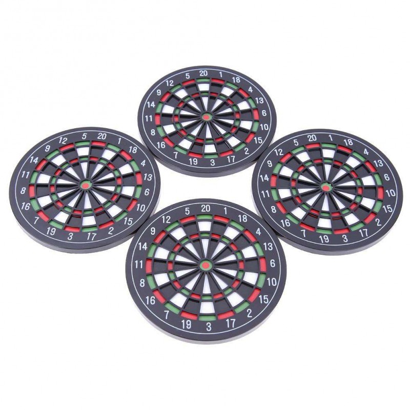 4pcs/set Kitchen Utensils Dart board Styled Coaster Mini Dart Board Cup Coa