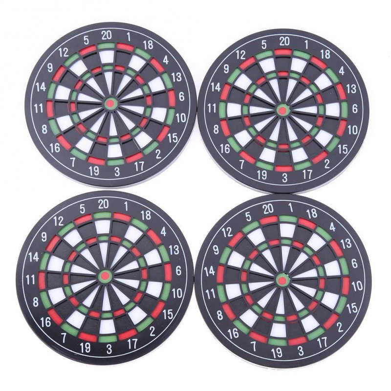 4pcs/set Kitchen Utensils Dart board Styled Coaster Mini Dart Board Cup Coa