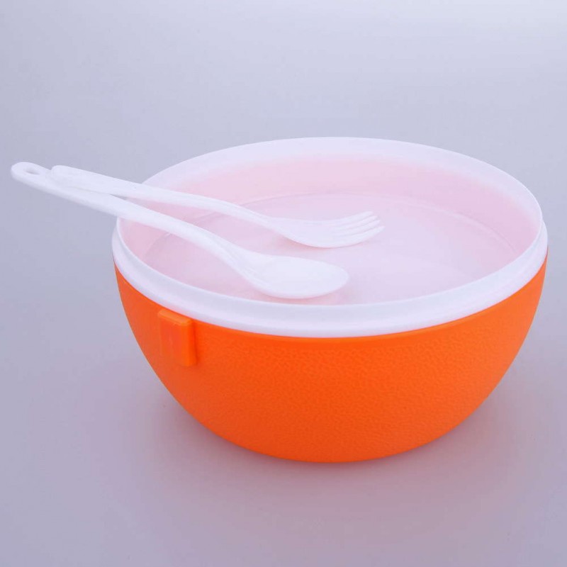 Cutlery Plastic Lunch Box Bento Storage Kids Bowl Food Container Plate Sn