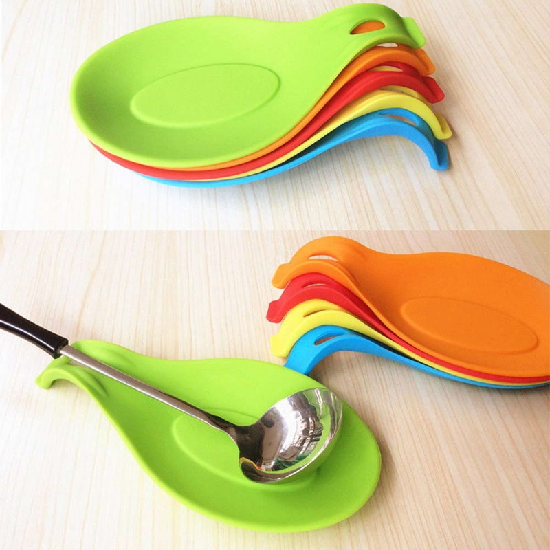 Silicone Spoon Insulation Mat Placemat Drink Glass Coaster Tray