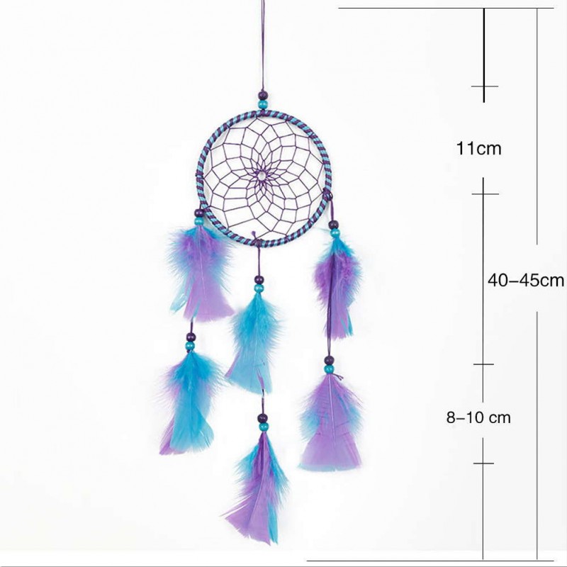 Mix Color Feathers Dream Catcher Wall Hanging Home Car Decor Ornament Craft