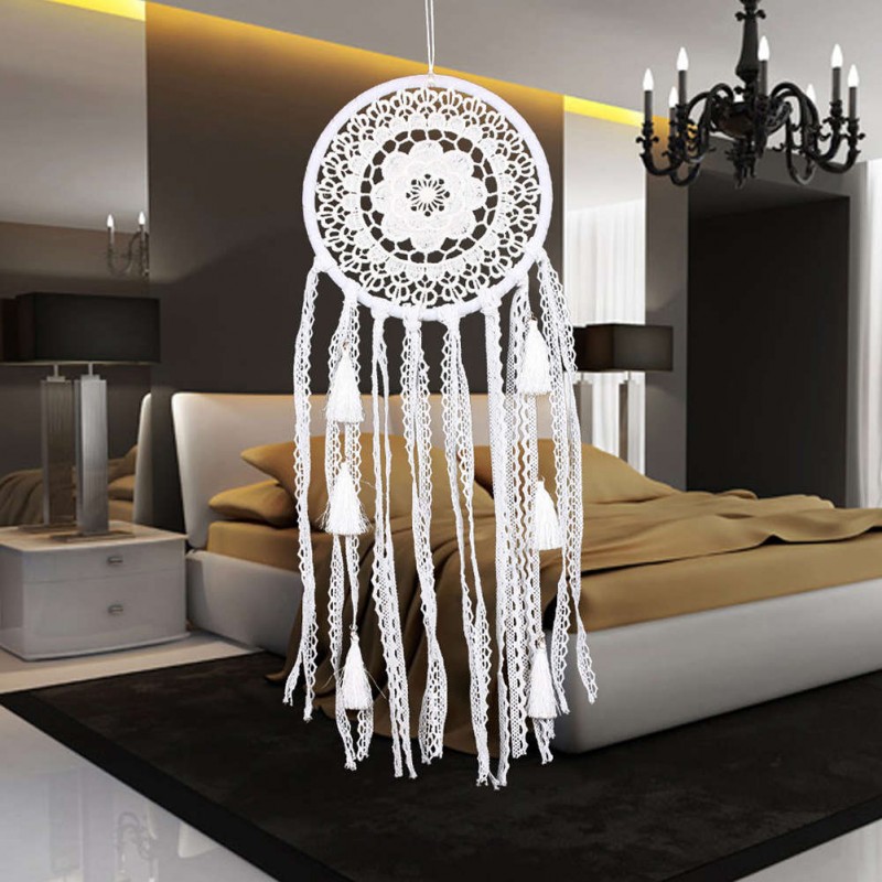 Plum Blossom Dream Catcher Feather Bead Hanging Decor Ornament