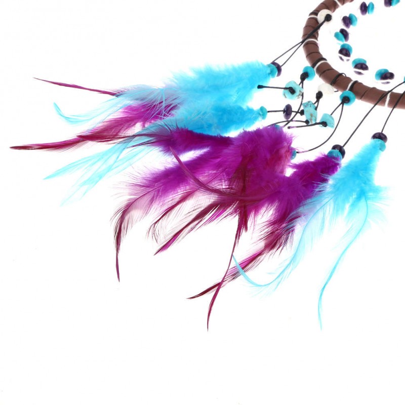 Dreamcatcher with Grean Beads Feathers Car wall Hanging Ornament Crafts