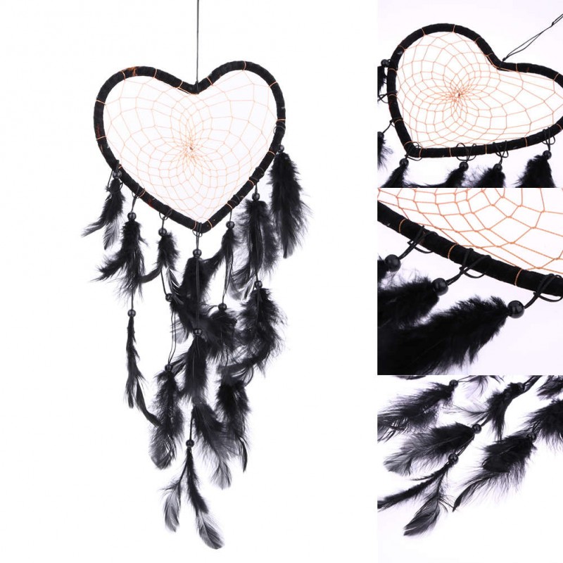 Black Dream Catcher Feathers Wall Car Hanging Decor Ornament