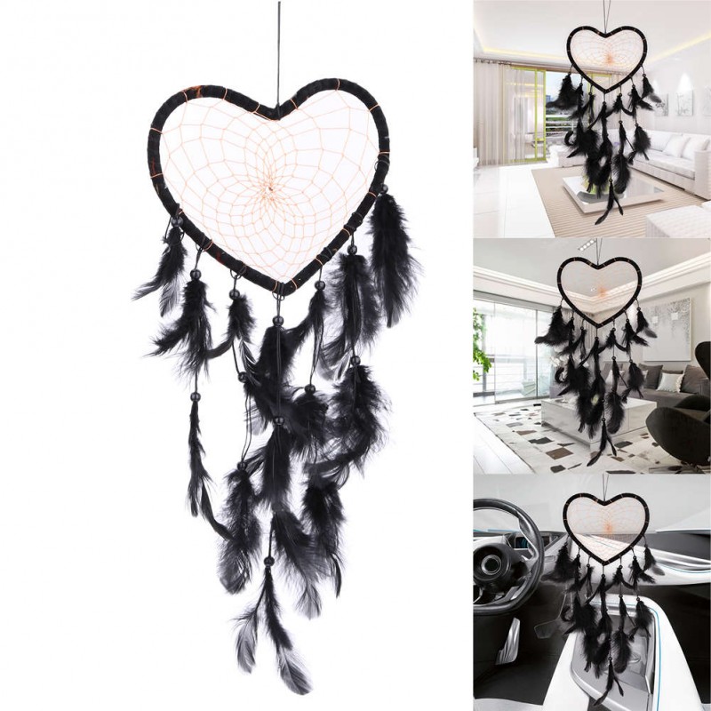 Black Dream Catcher Feathers Wall Car Hanging Decor Ornament