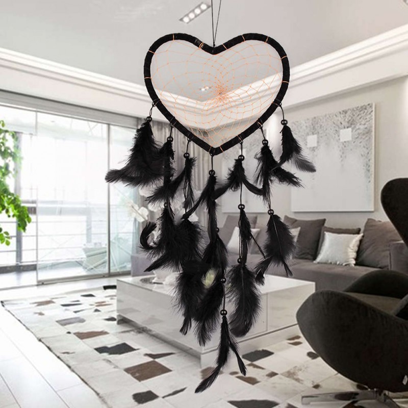 Black Dream Catcher Feathers Wall Car Hanging Decor Ornament