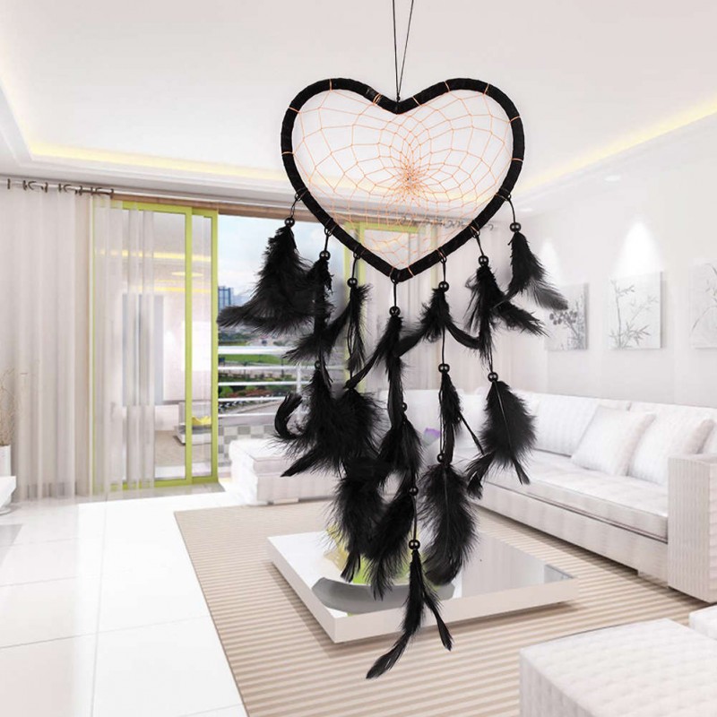 Black Dream Catcher Feathers Wall Car Hanging Decor Ornament