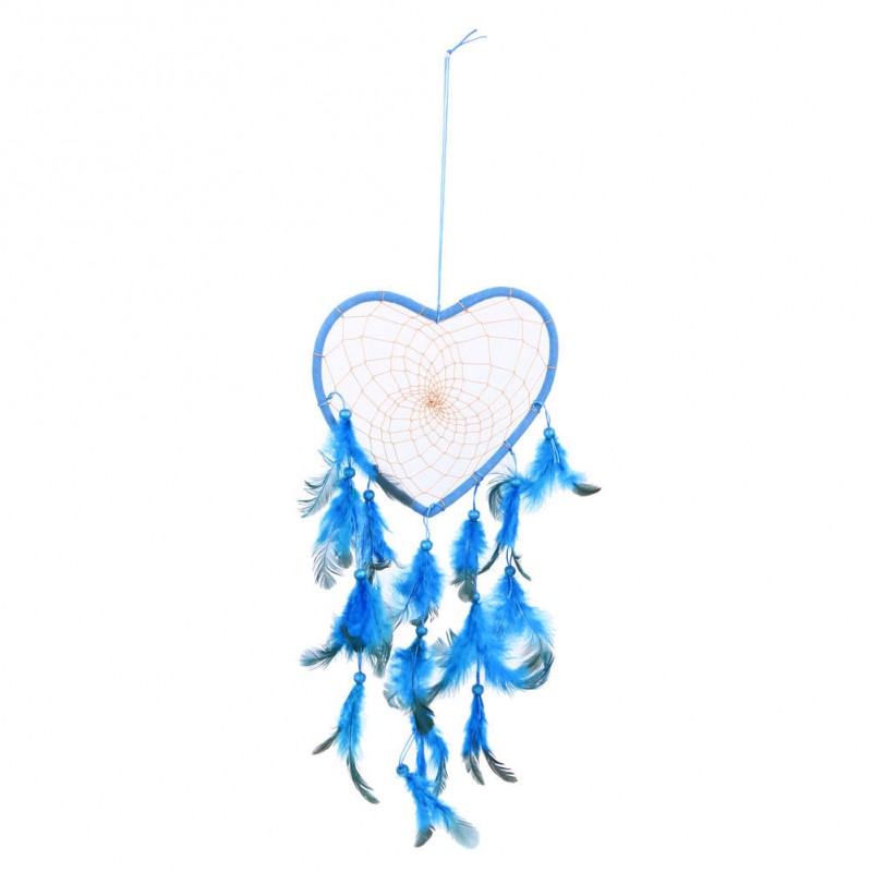 Blue Feathers Dream Catcher Wall Hanging Home Car Decor Craft