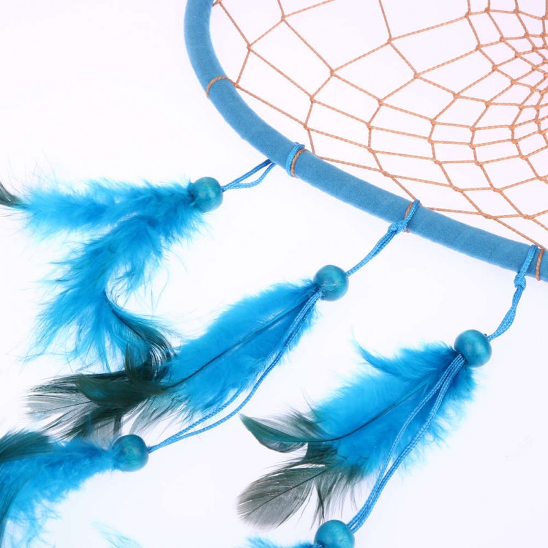 Blue Feathers Dream Catcher Wall Hanging Home Car Decor Craft