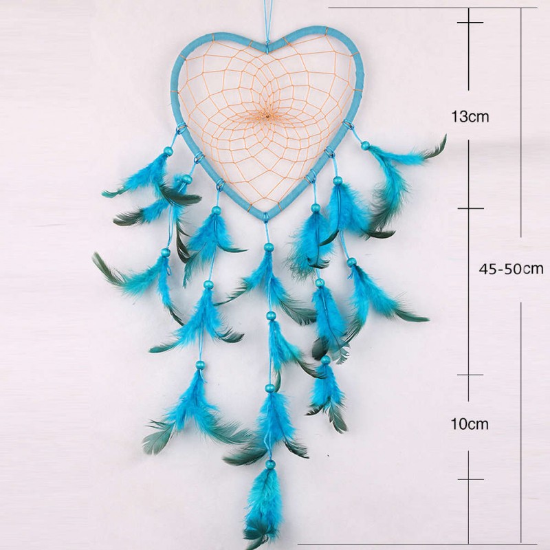 Blue Feathers Dream Catcher Wall Hanging Home Car Decor Craft