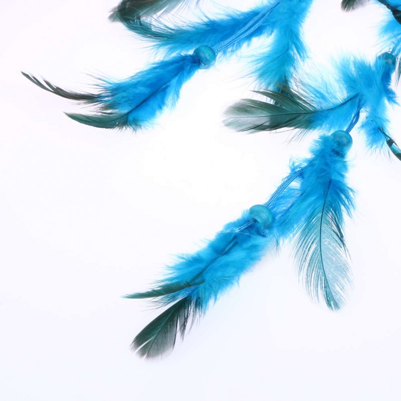 Blue Feathers Dream Catcher Wall Hanging Home Car Decor Craft