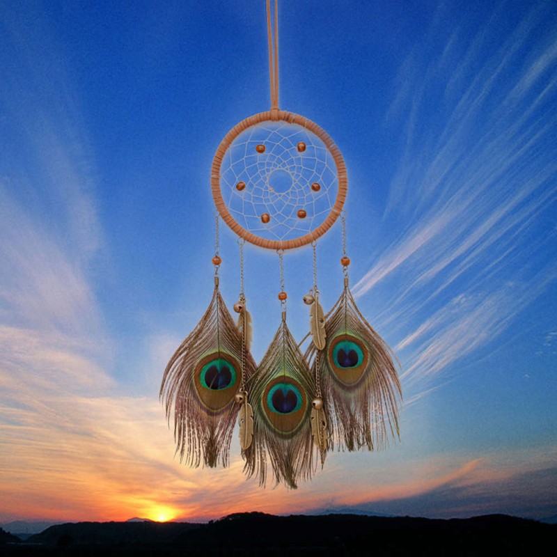 Feather Bell Dream Catcher Wall Hanging Home Car Decor Craft