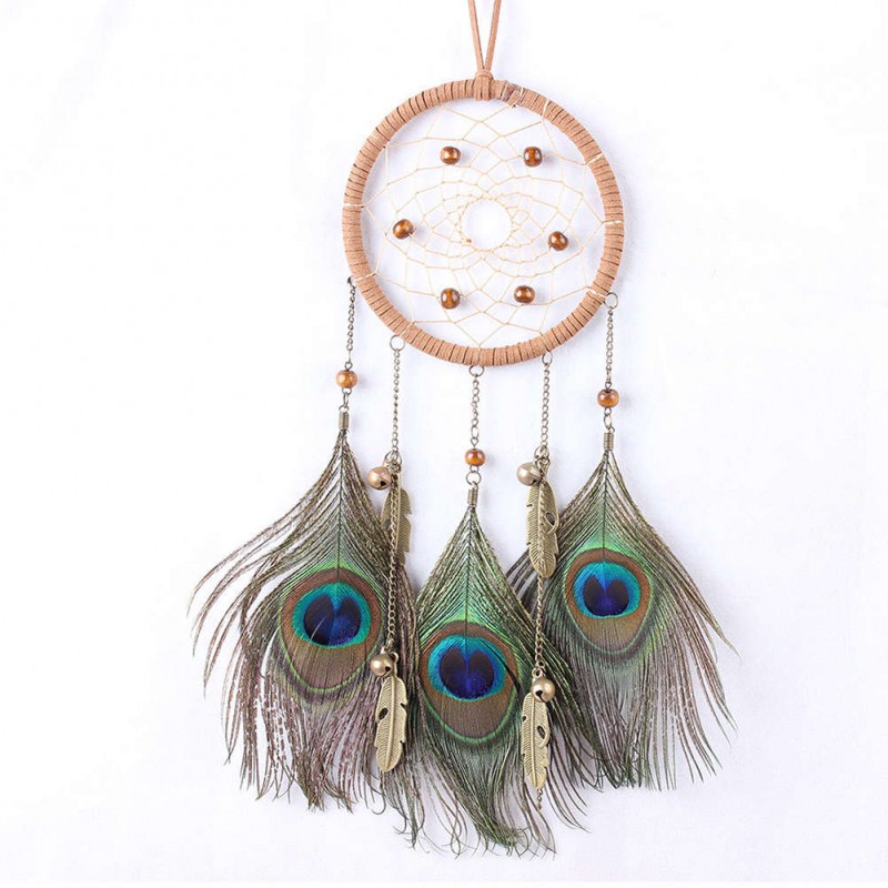 Feather Bell Dream Catcher Wall Hanging Home Car Decor Craft