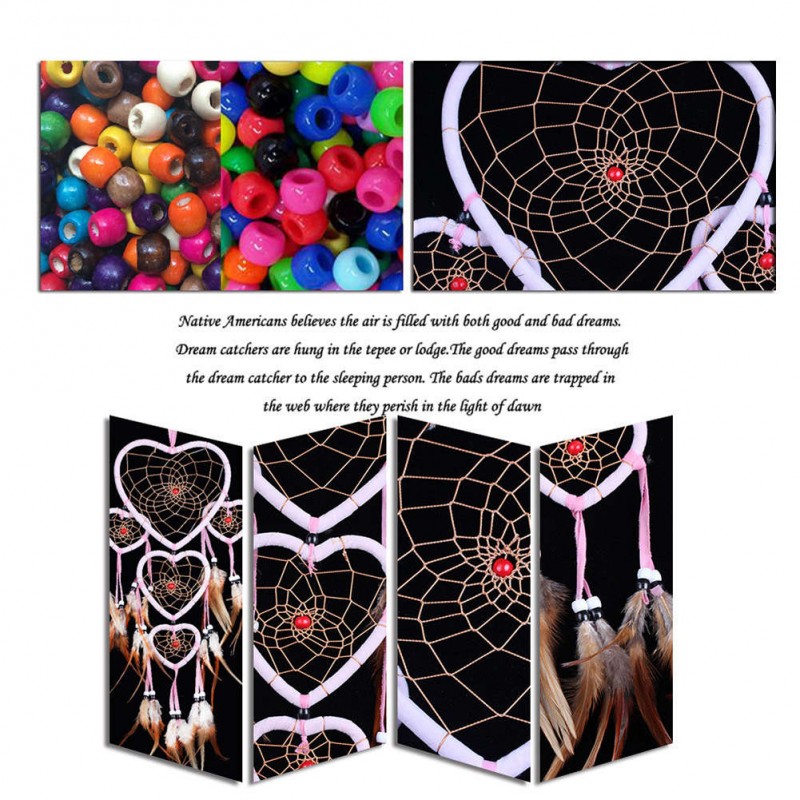 Romantic Feathers Dream Catcher Wall Hanging Home Car Decor Craft