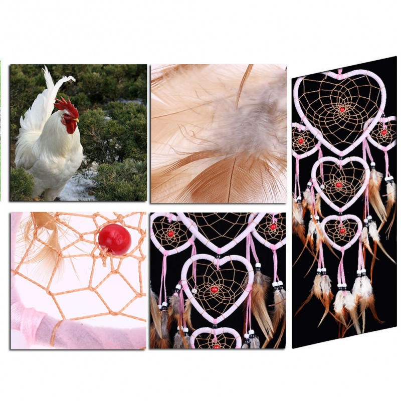 Romantic Feathers Dream Catcher Wall Hanging Home Car Decor Craft