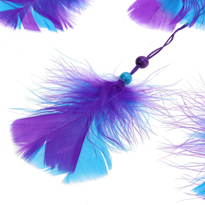 Blue+ Purple Feathers Dream Catcher Wall Hanging Home Car Decor Craft