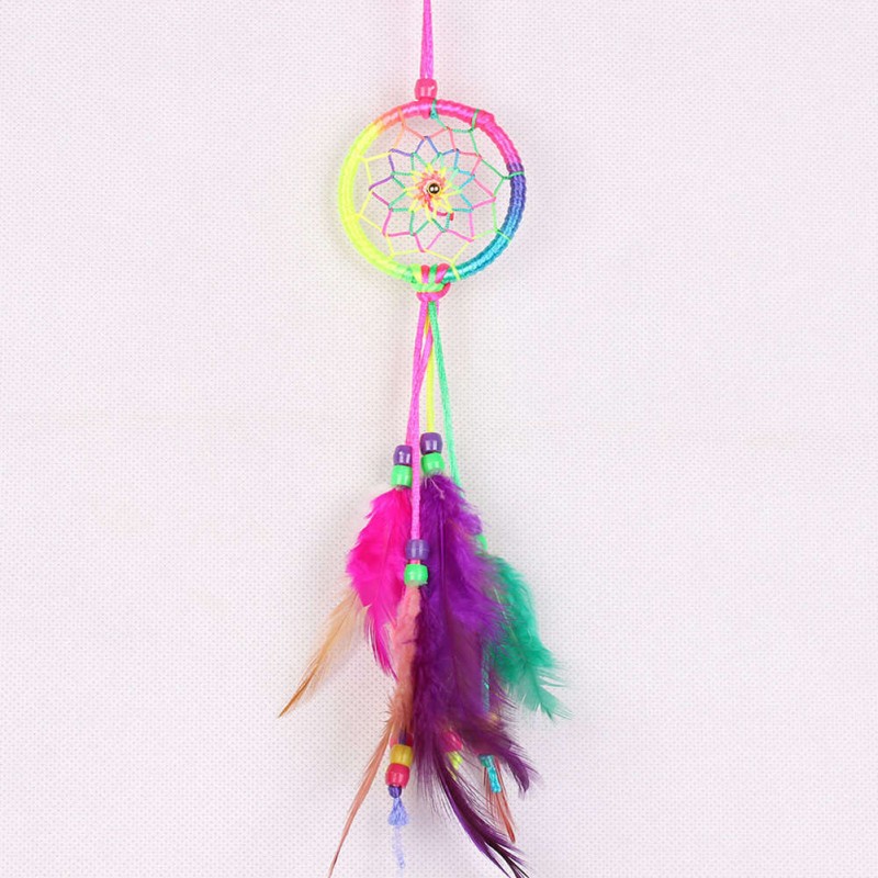 Colorful Dream Catcher Feathers Wall Car Hanging Decor (Random)