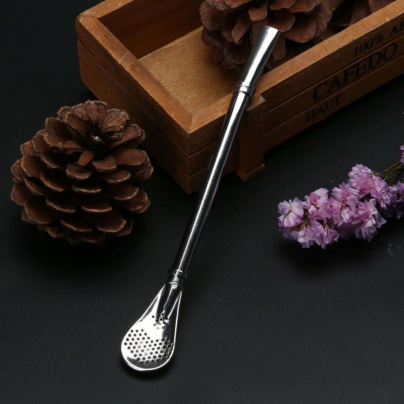 Creative Coffee Mixing Spoon Filter Straw Tea Tools Bar