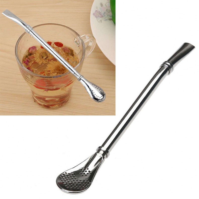 Creative Coffee Mixing Spoon Filter Straw Tea Tools Bar