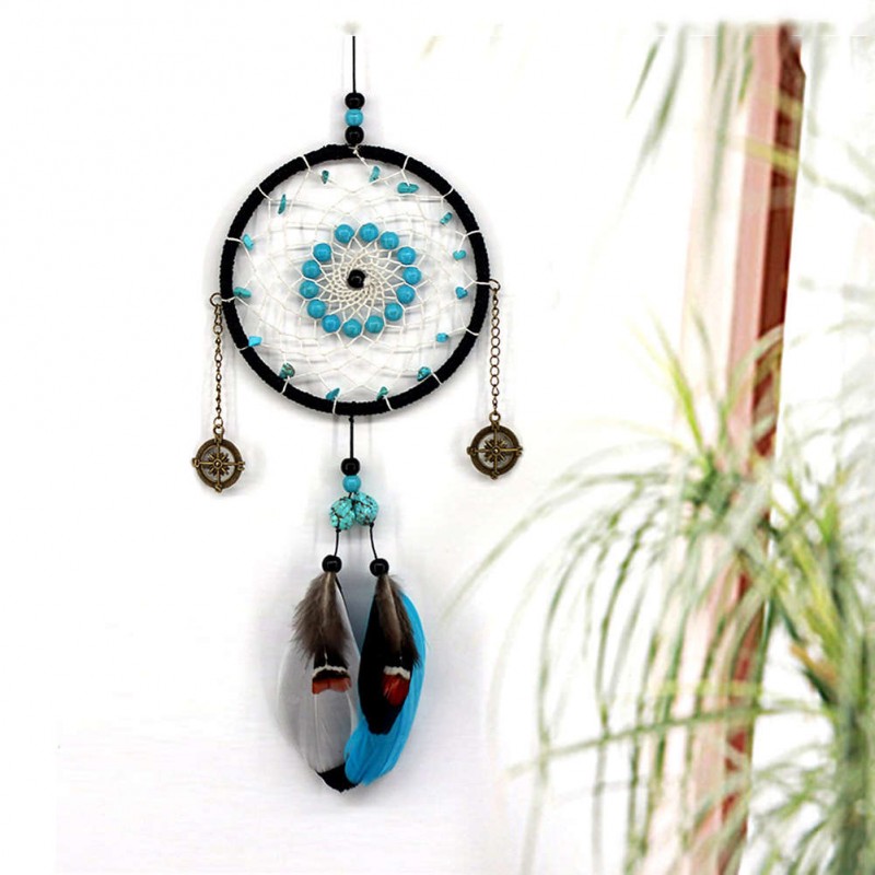 Creative Black Dream Catcher Feather Car Wall Hanging Decoration Craft