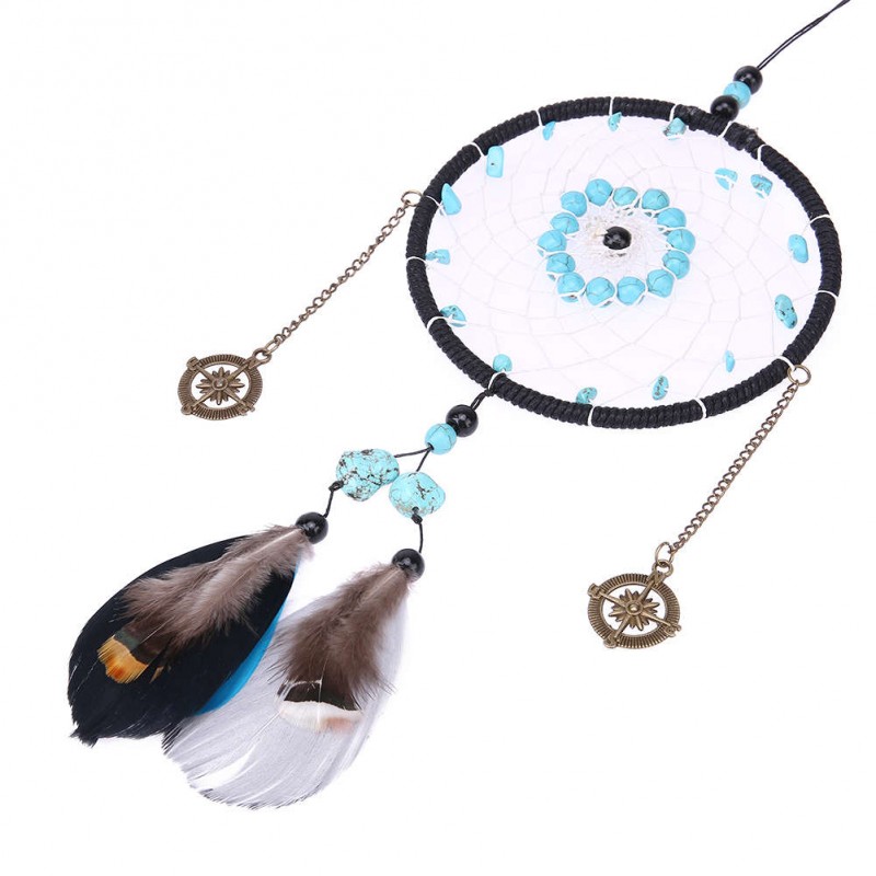 Creative Black Dream Catcher Feather Car Wall Hanging Decoration Craft