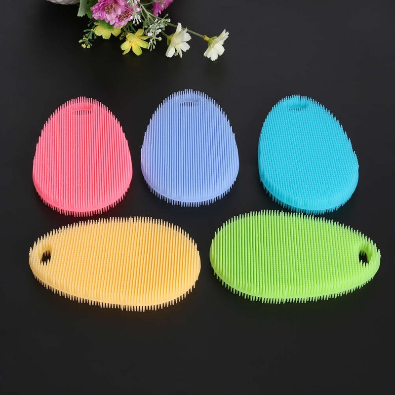 5pcs Creative Waterdrop Multi-function Antibacterial Silicone Washing Brush