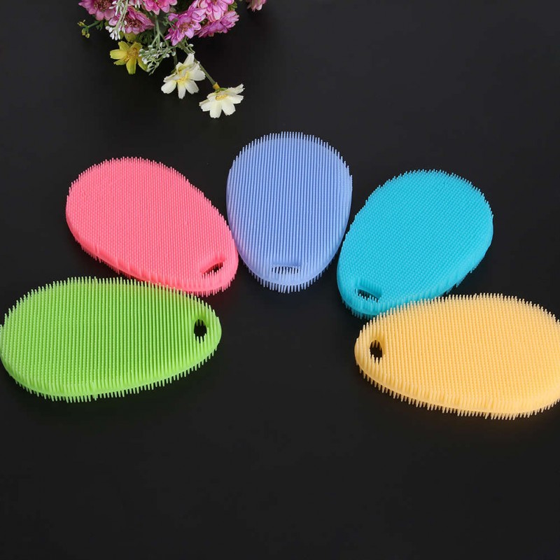 5pcs Creative Waterdrop Multi-function Antibacterial Silicone Washing Brush