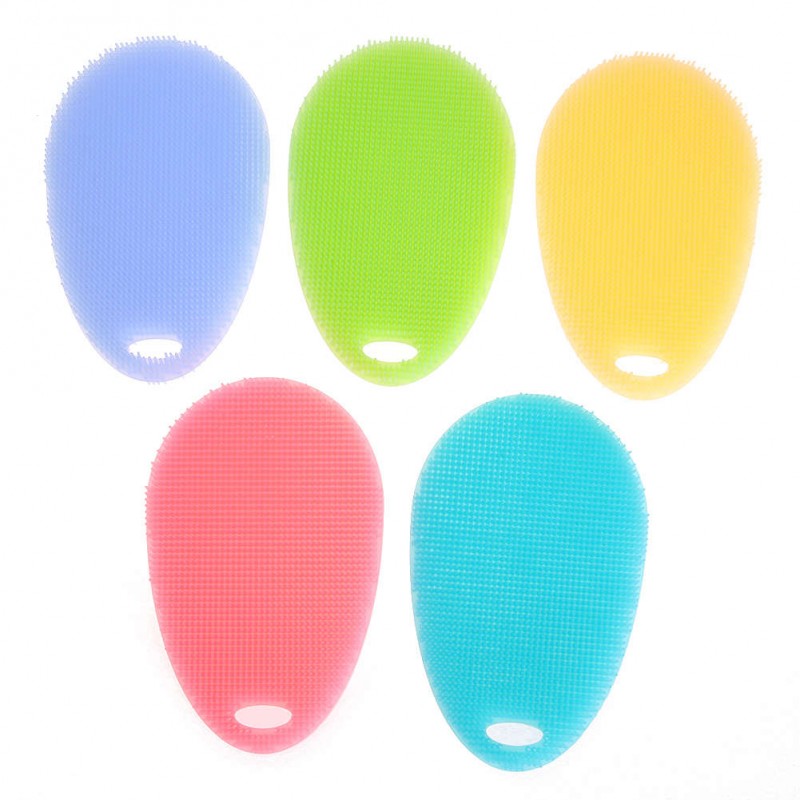 5pcs Creative Waterdrop Multi-function Antibacterial Silicone Washing Brush