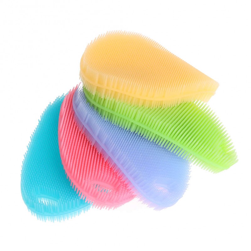 5pcs Creative Waterdrop Multi-function Antibacterial Silicone Washing Brush