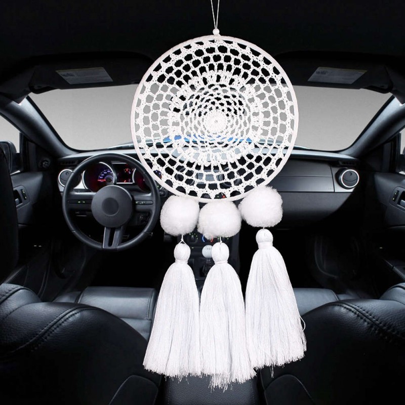 Fringed Lace Flower Dream Catcher Home Car Wall Hanging Decoration Craft