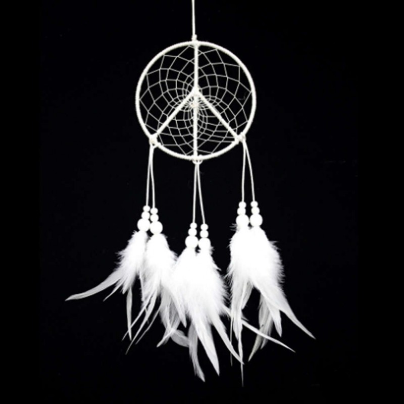 White Feather Dream Catcher Feather Car Wall Hanging Decor Craft