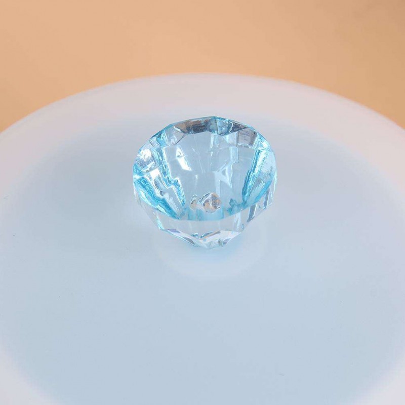 1pc Silicone Acrylic Diamond Cup Lid Thermal Insulation Cup Cover(Blue)