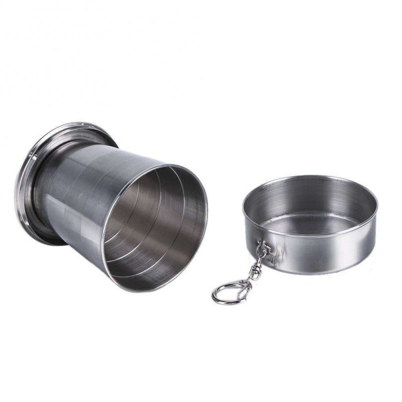 Big Travel Portable Retractable Metal Wine Folding Cup