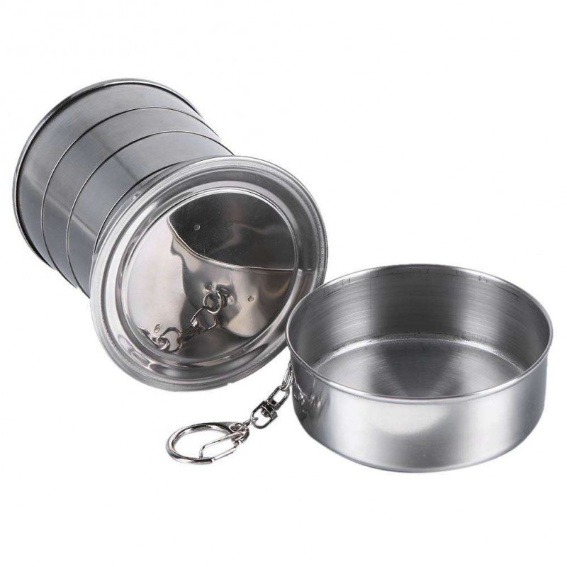 Big Travel Portable Retractable Metal Wine Folding Cup