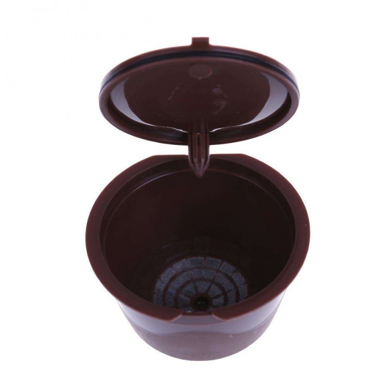 3pcs/Set Coffee Capsules Refillable for Dolce Gusto 2nd Filters(Brown)