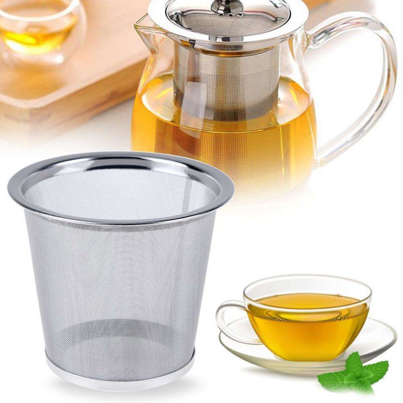 Reusable Mesh Infuser Tea Strainer Metal Tea Leaf Spice Filter for Teapot