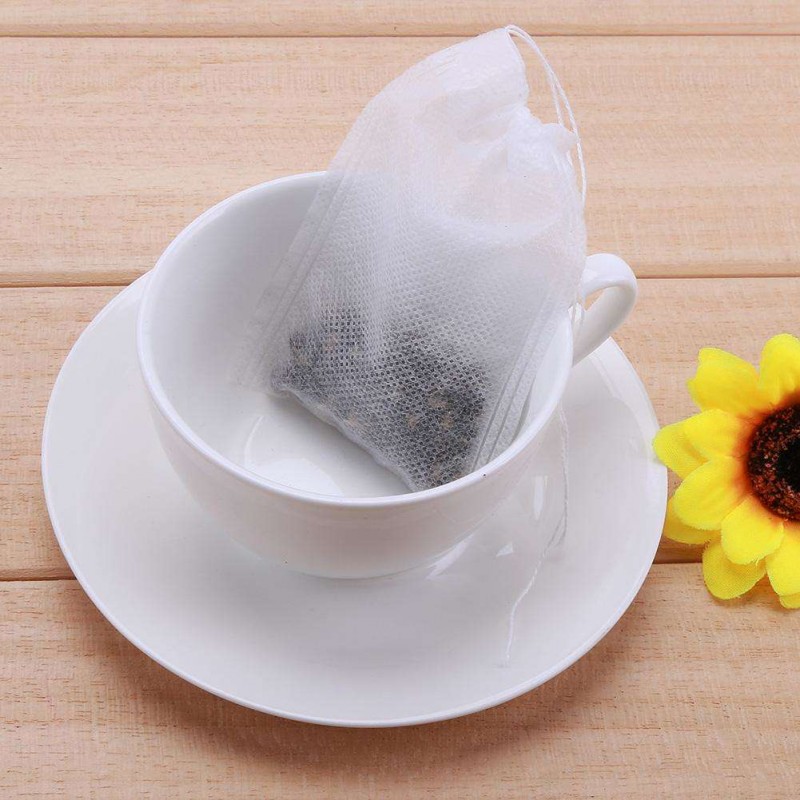 100pcs Non-woven Drawstring Safety Medicine Bag Tea Heal Seal Filter Bag