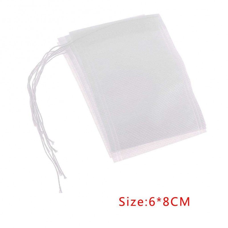 100pcs Non-woven Drawstring Safety Medicine Bag Tea Heal Seal Filter Bag