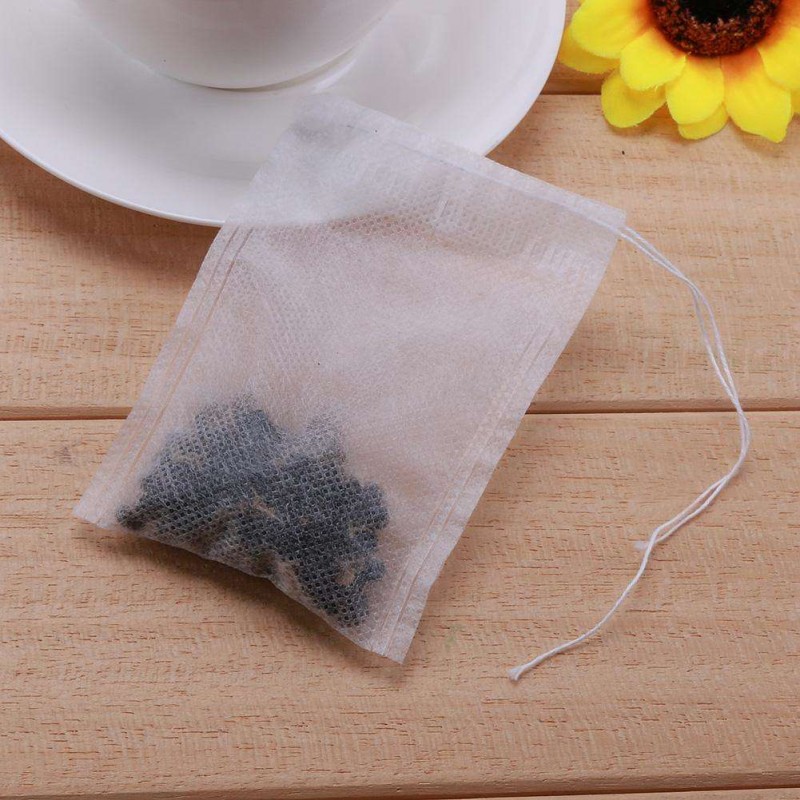 100pcs Non-woven Drawstring Safety Medicine Bag Tea Heal Seal Filter Bag