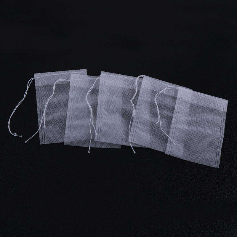 100pcs Non-woven Drawstring Safety Medicine Bag Tea Heal Seal Filter Bag