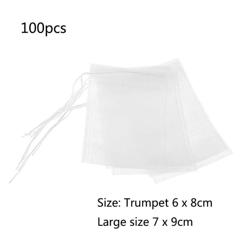 100pcs Drawstring Home Medicine Bag Empty Tea Spice Seal Filter Bag