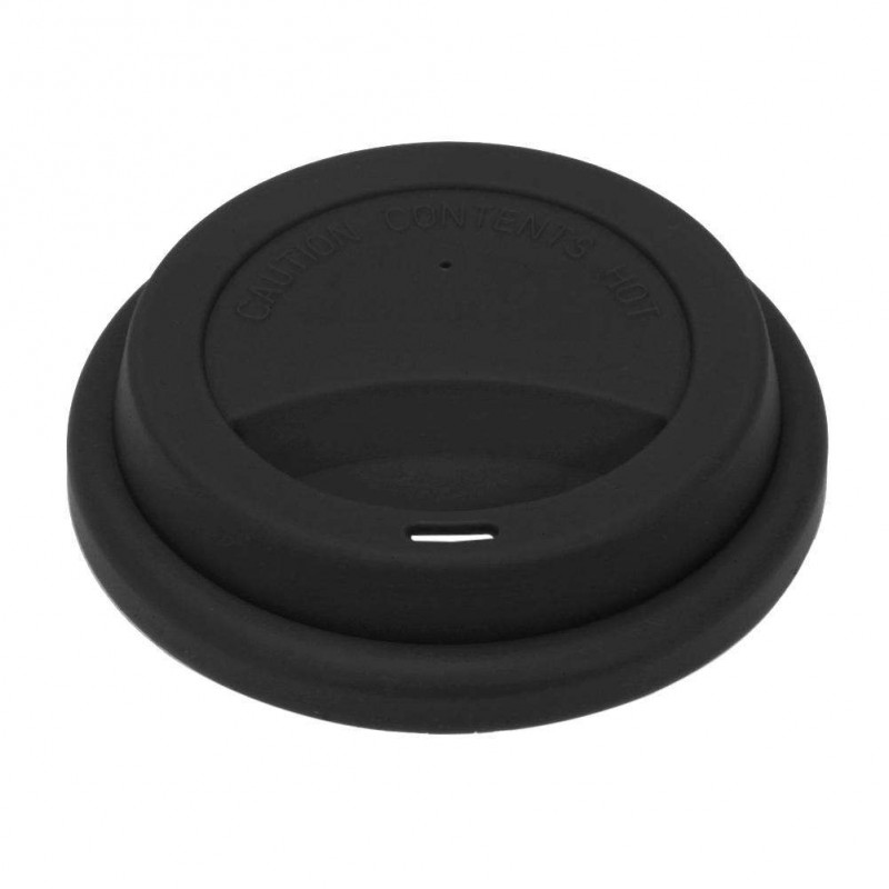 Silicone Insulation Anti-Dust Cup Cover Tea Coffee Sealing Lid Cap(Black)