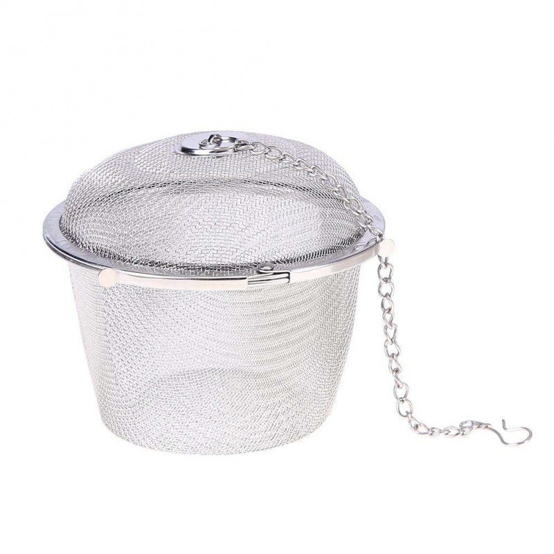 Bucket Mesh Tea Ball Stew Soup Spice Infuser Filter(8.5cm)