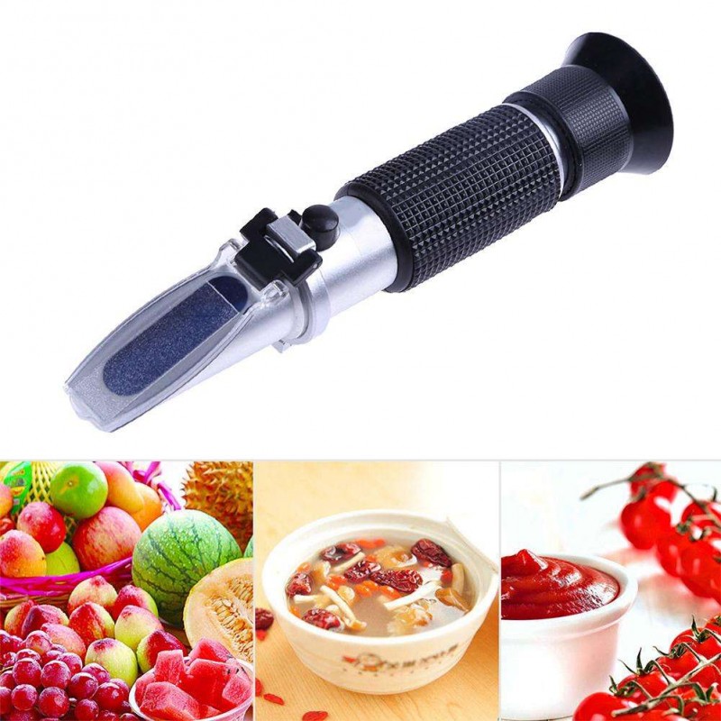 Handheld Brix Refractometer Fruit Juice Wine Sugar Homebrew Sugar Tester