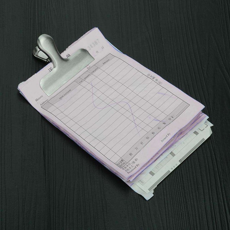 Metal Receipt Folder Clips Binder Paper Document Clamps