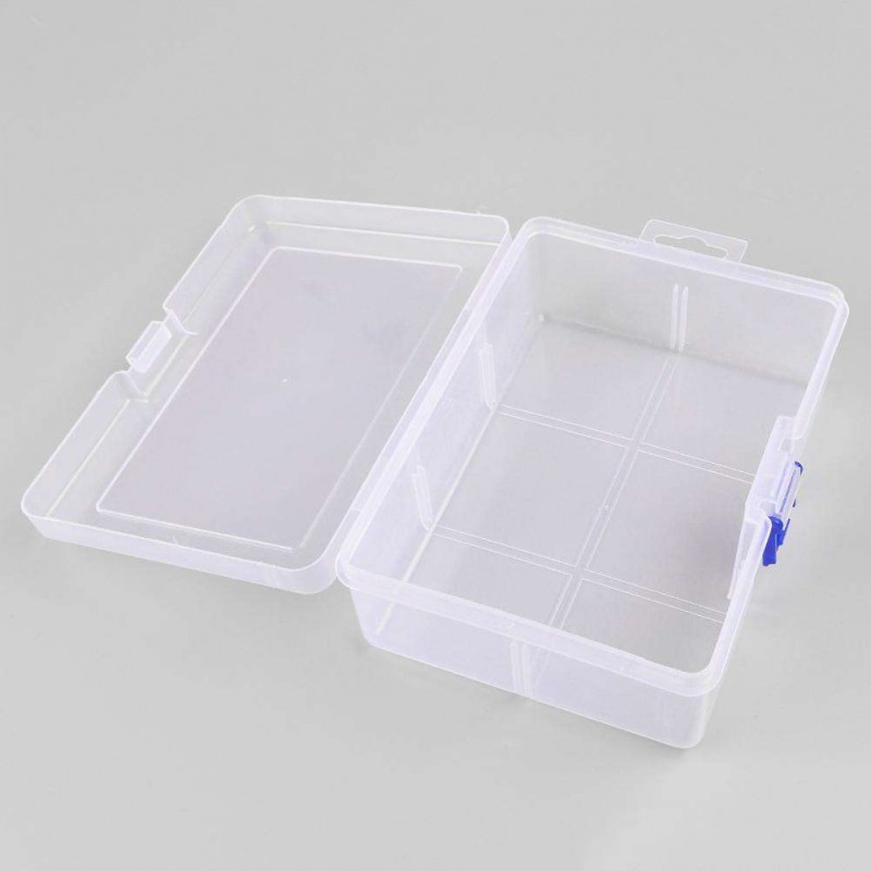 Plastic Rectangular Clear Organizer Case Hardware Tools Jewelry Storage Box