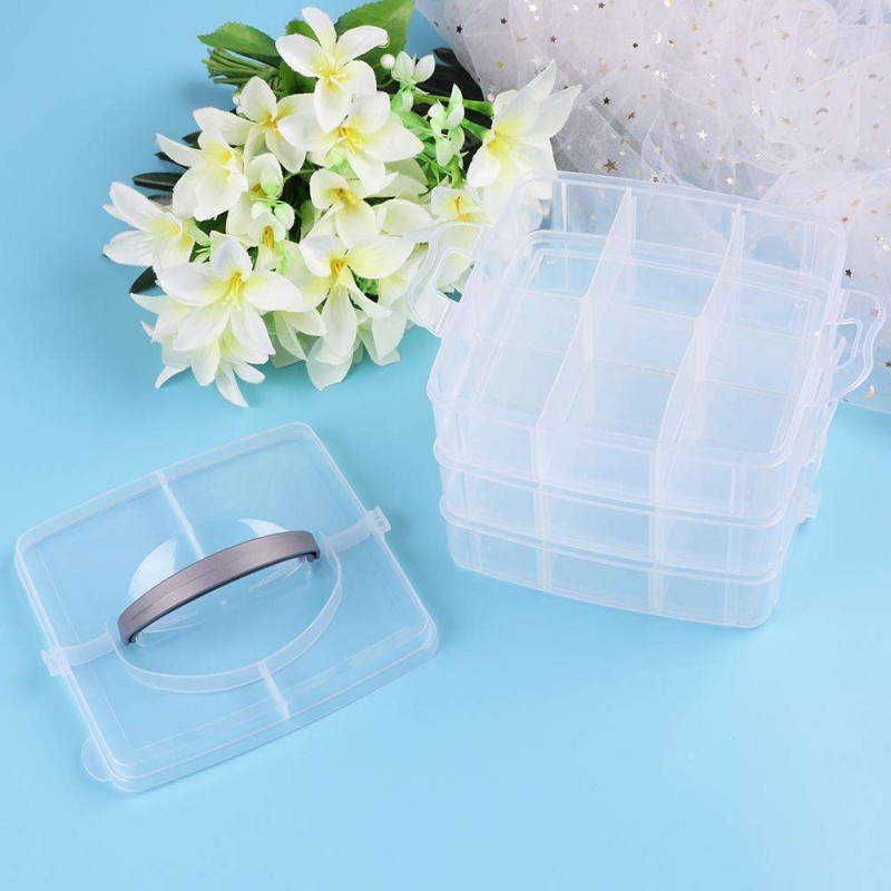 3 Layer Plastic Detachable DIY Storage Box Cosmetics Portable Boxes