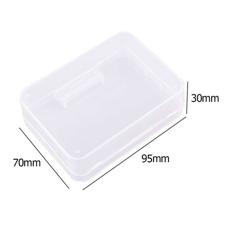 Transparent Plastic Storage Box Square Jewelry Parts Packing Cover Boxes