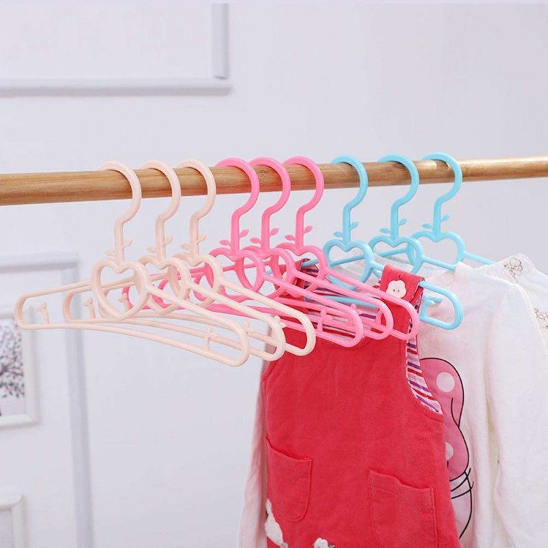 10pcs Plastic Clothes Hanger Children Clothing Racks Laundry Drying Holder