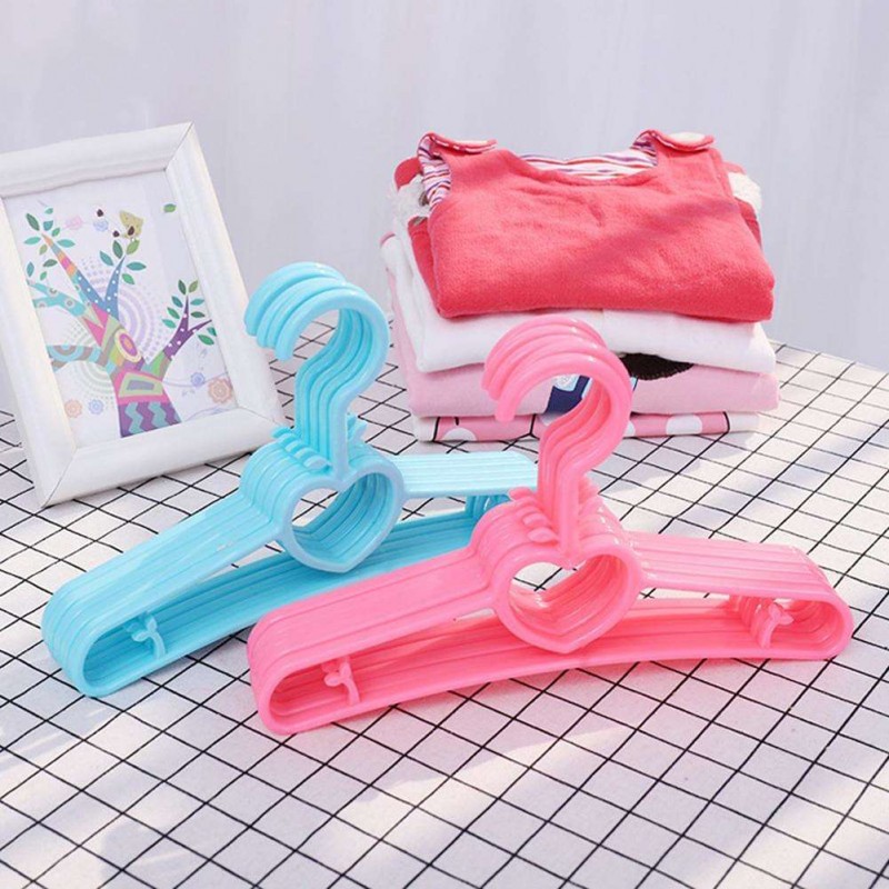 10pcs Plastic Clothes Hanger Children Clothing Racks Laundry Drying Holder